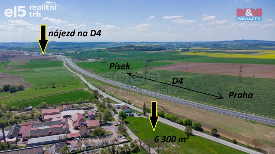 Prodej komerčního pozemku 6 300 m², Zalužany