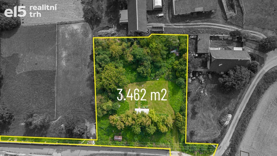Prodej stavebního pozemku 3 462 m², Bouzov - Podolí u Bouzova