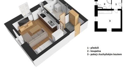 Prodej bytu 1+kk 30 m², Vrchlabí - Hořejší Vrchlabí