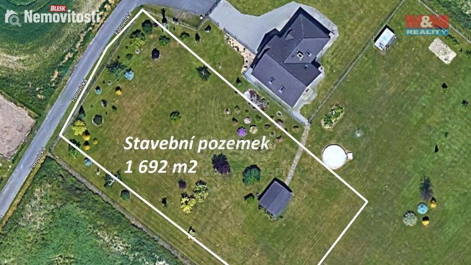 Prodej stavebního pozemku 1 692 m², Klimkovice