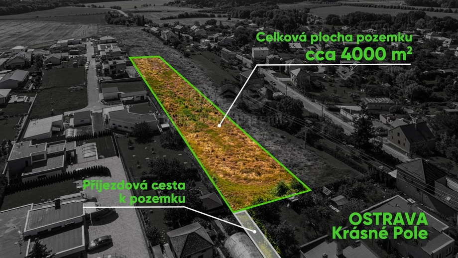 Prodej pozemky pro bydlení, 4 137 m² - Ostrava - Krásné Pole