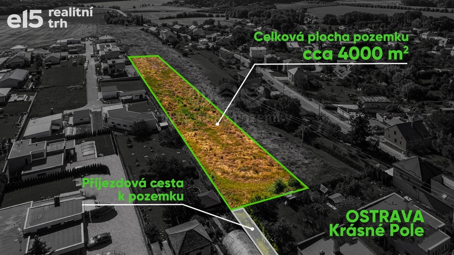 Prodej pozemky pro bydlení, 4 137 m² - Ostrava - Krásné Pole