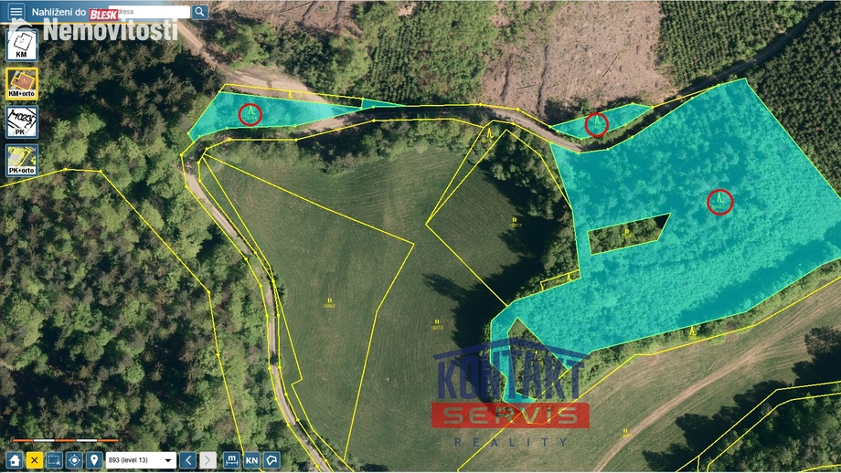 Prodej lesa 13 657 m², Lužná