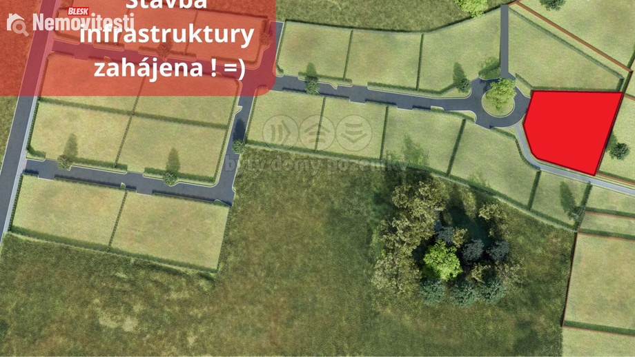 Prodej stavebního pozemku 1 025 m², Nová Ves
