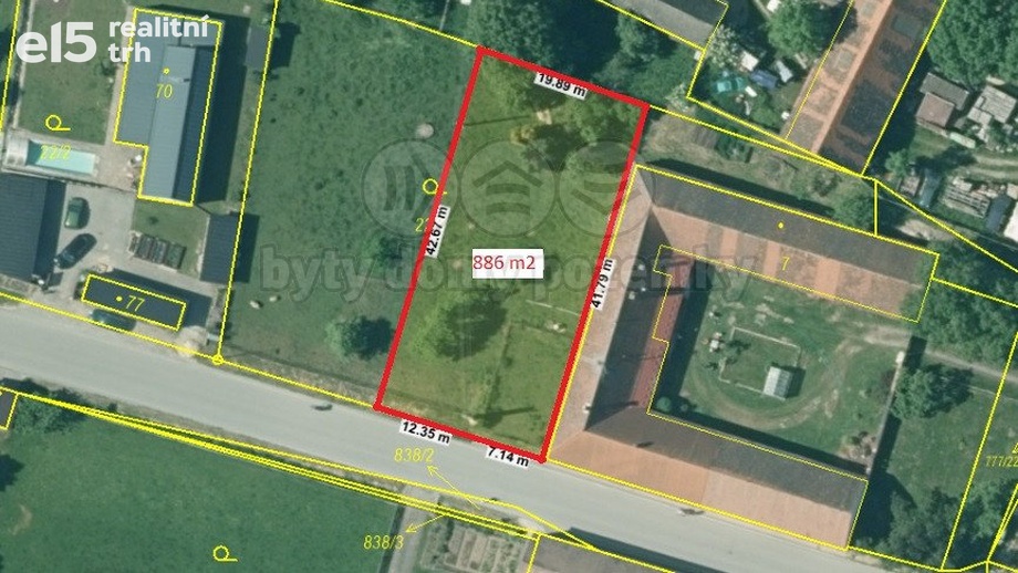 Prodej pozemky pro bydlení, 886 m² - Lišov - Vlkovice
