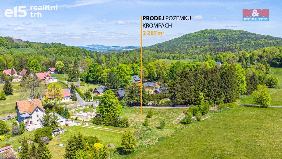 Prodej pozemky pro bydlení, 2 287 m² - Krompach