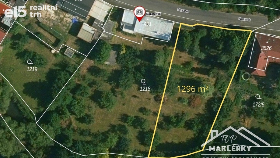 Prodej pozemky pro bydlení, 1 296 m² - Čáslav-Nové Město