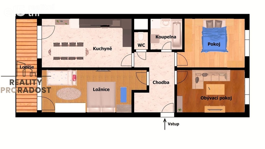 Prodej byty 3+1, 80 m² - Praha 9