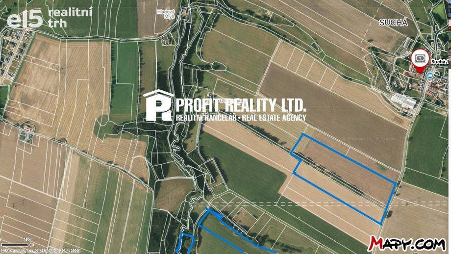 Prodej zemědělská půda, 87 749 m² - Havlíčkův Brod - Suchá