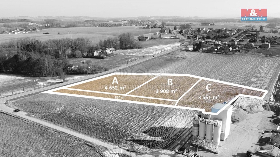 Prodej pozemky pro komerční výstavbu, 3 908 m² - Vojkovice