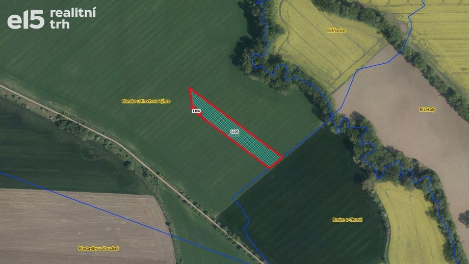 Prodej zemědělská půda, 7 397 m² - Hrochův Týnec - Blansko