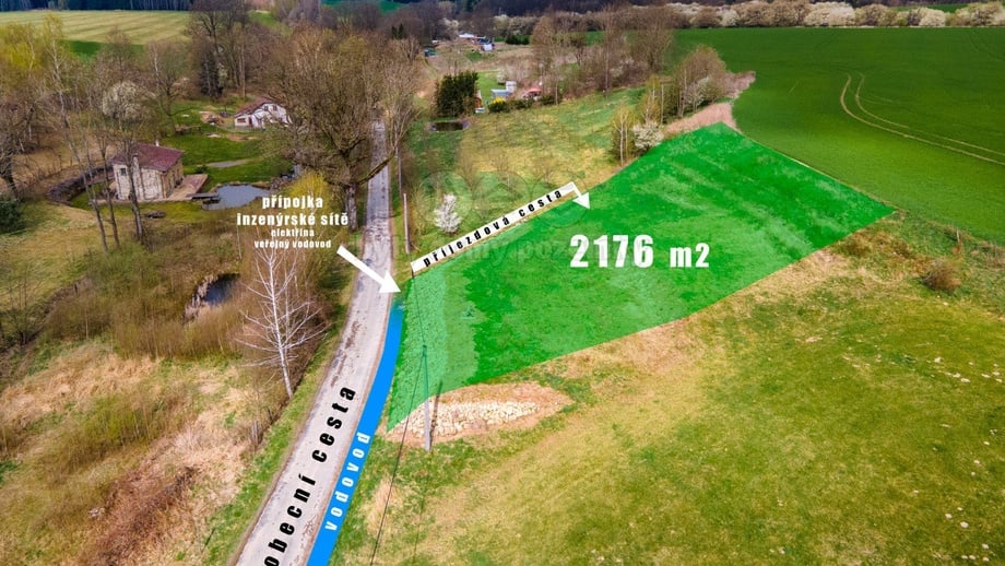 Prodej pozemky pro bydlení, 2 176 m² - Anenská Studánka - Helvíkov