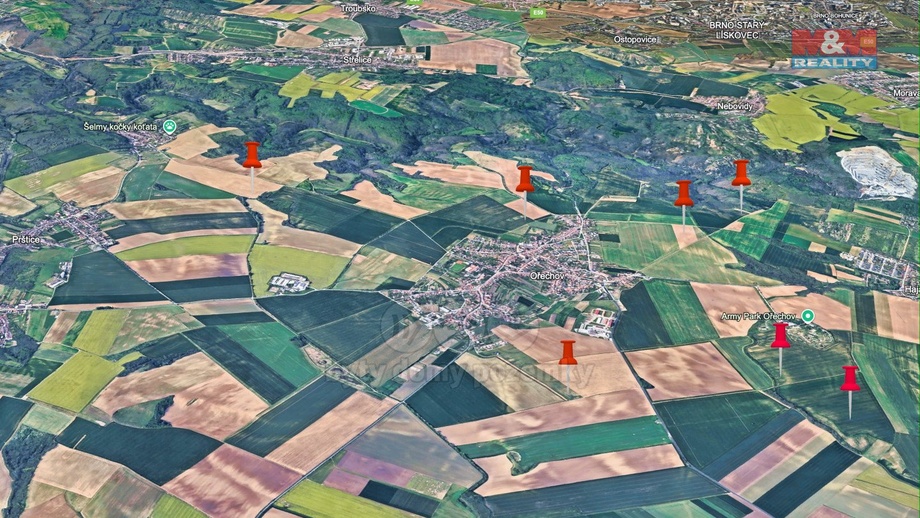 Prodej zemědělská půda, 87 559 m² - Ořechov