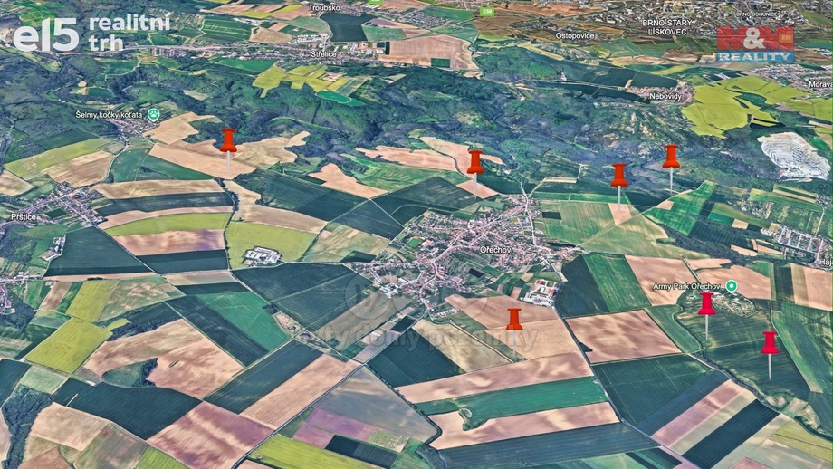 Prodej zemědělská půda, 87 559 m² - Ořechov