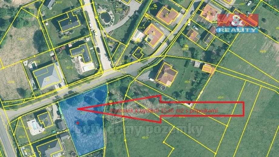 Prodej pozemky pro bydlení, 1 536 m² - Písek - Semice