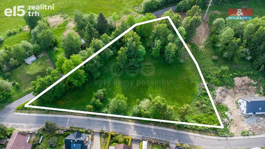 Prodej pozemky pro bydlení, 6 943 m² - Nový Bor - Arnultovice