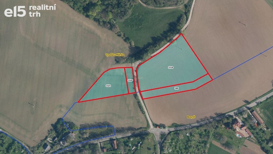Prodej podílu 1/4 zemědělská půda, 3 734 m² - Vysoká
