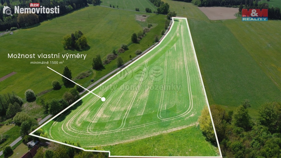 Prodej stavebního pozemku 1 500 m², Včelnička