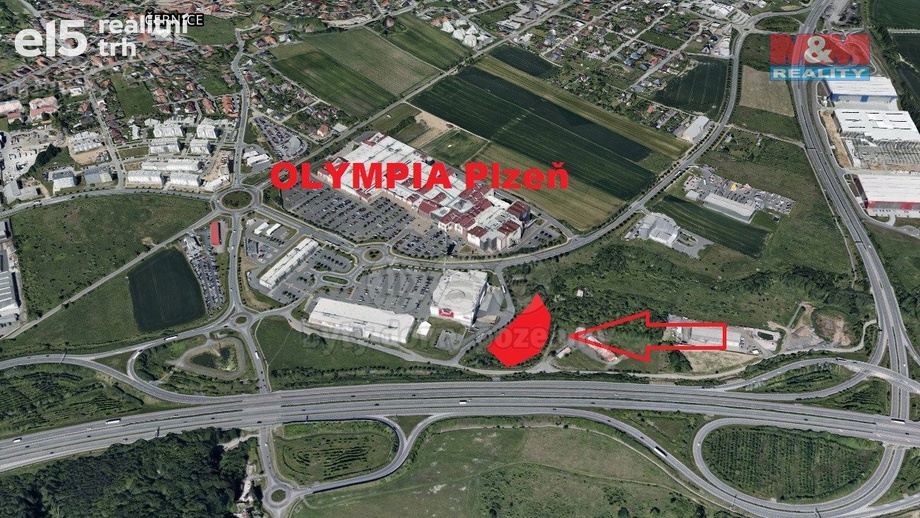 Pronájem pozemky pro komerční výstavbu, 3 600 m² - Plzeň - Černice