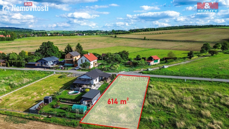 Prodej stavebního pozemku 614 m², Milínov
