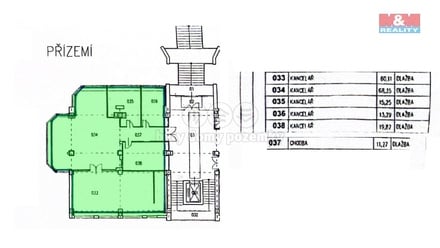 Pronájem kanceláře 188 m², Brno-sever