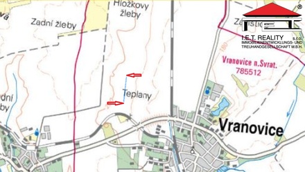 Prodej pole 2 575 m², Vranovice
