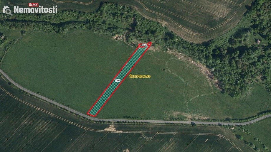 Prodej pole 3 358 m², Žlebské Chvalovice