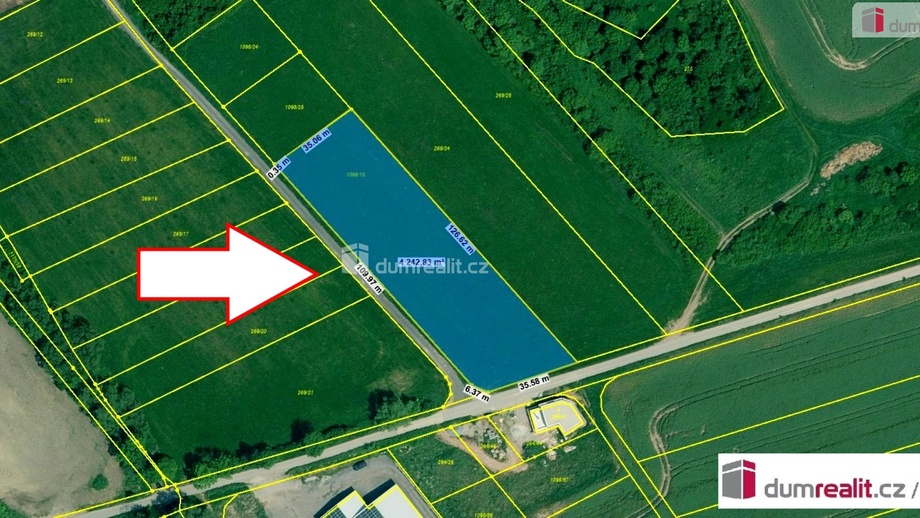 Prodej komerčního pozemku 4 194 m², Úsilné