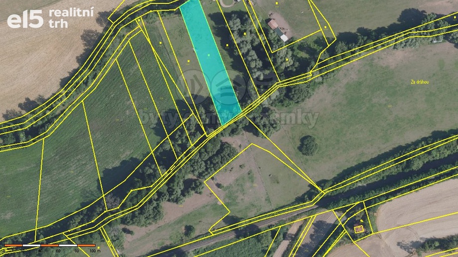 Prodej pozemky - trvalý travní porost, 3 459 m² - Kropáčova Vrutice - Kojovice