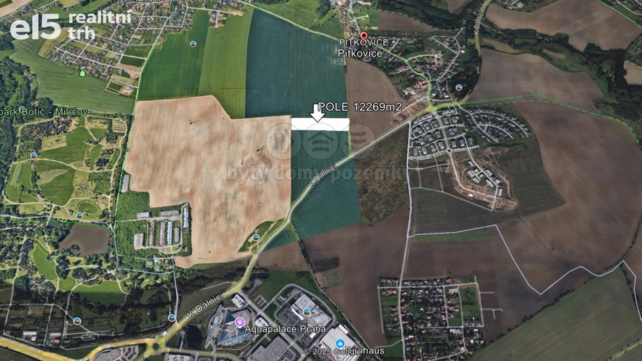 Prodej zemědělská půda, 12 269 m² - Praha - Pitkovice