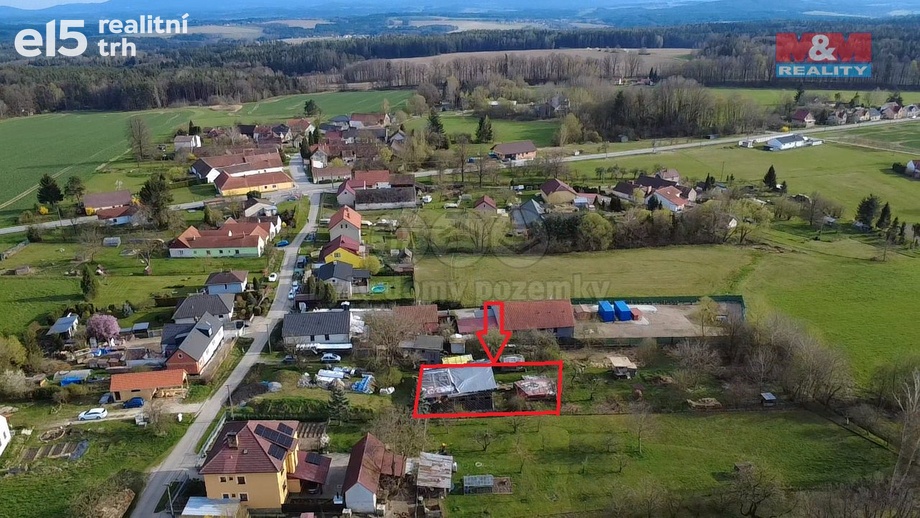 Prodej pozemky pro bydlení, 834 m² - Borovany - Trocnov