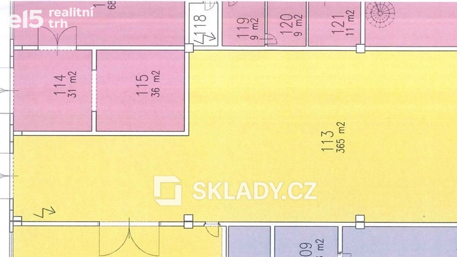 Pronájem sklady, 365 m² - Teplice