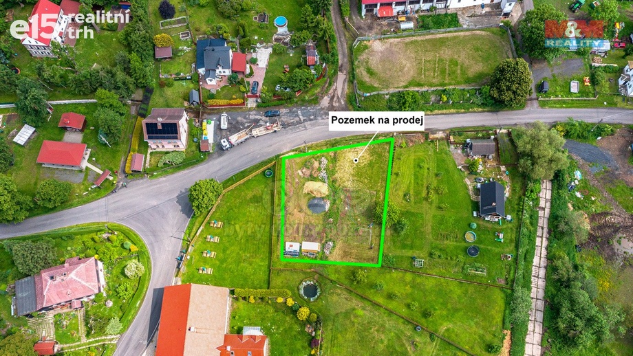 Prodej stavebního pozemku 1 163 m², Verneřice - Rychnov