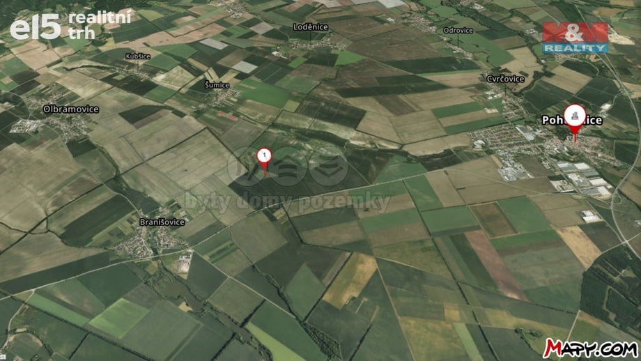 Prodej zemědělská půda, 41 373 m² - Šumice