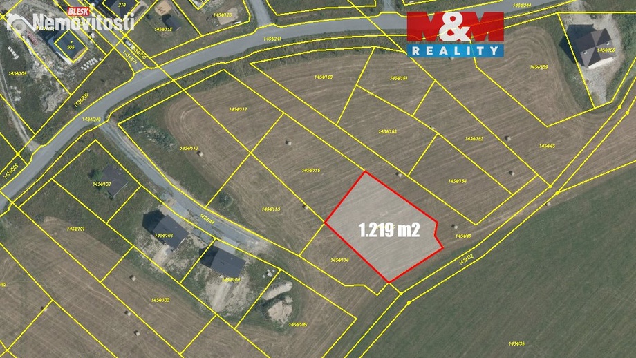 Prodej stavebního pozemku 1 219 m², Václavov u Bruntálu