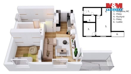 Prodej bytu 2+kk 48 m², Klatovy IV