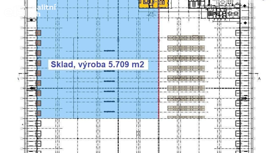 Pronájem sklady, 5 709 m² - Líně