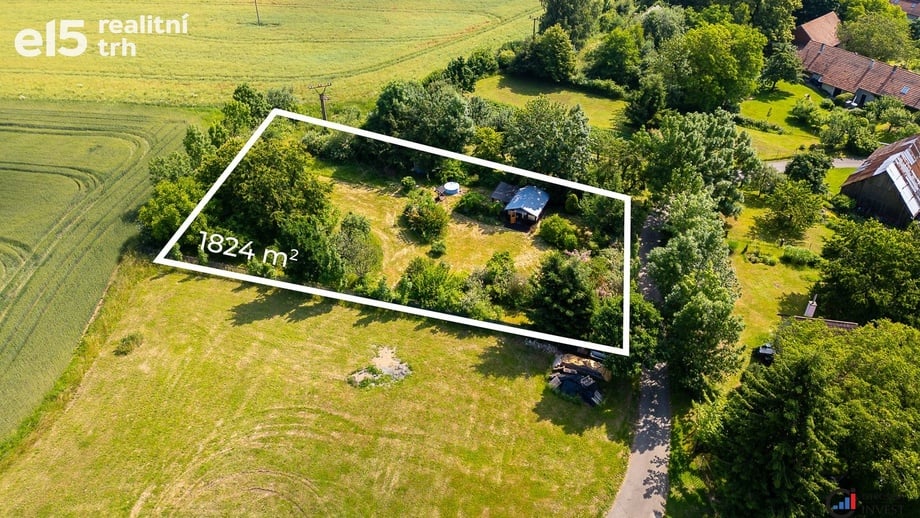 Prodej pozemky - zahrady, 1 824 m² - Miřetice - Krupín