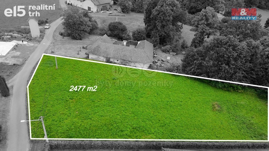 Prodej pozemky pro bydlení, 2 477 m² - Jeseník nad Odrou - Polouvsí