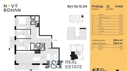 Prodej bytu 4+kk 106 m², Praha - Karlín