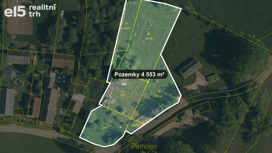 Prodej pozemky pro bydlení, 4 553 m² - Částkov - Pernolec