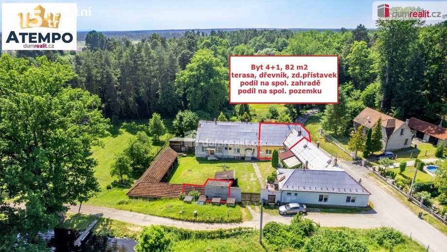 Prodej byty 4+1, 82 m² - Chlum u Třeboně