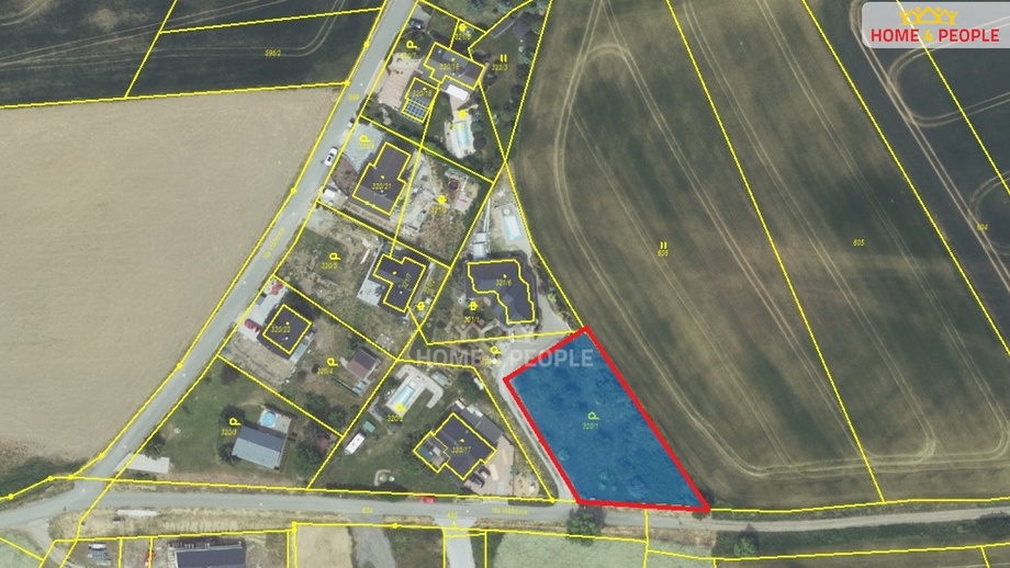 Prodej stavebního pozemku 1 255 m², Trubín