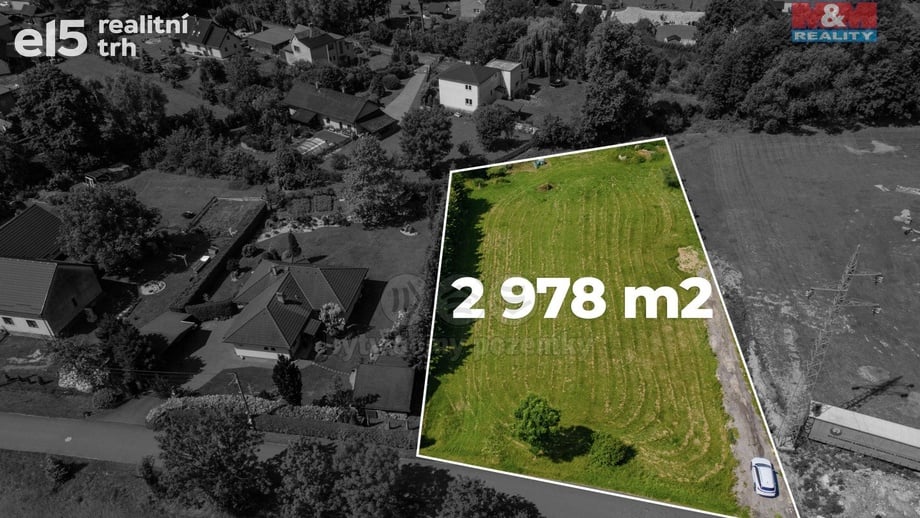 Prodej pozemky pro bydlení, 2 978 m² - Hukvaldy - Rychaltice