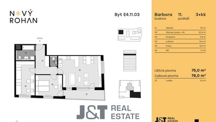 Prodej bytu 3+kk 75 m², Praha - Karlín