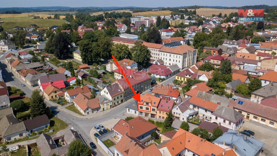Pronájem bytu 1+kk 28 m², Počátky