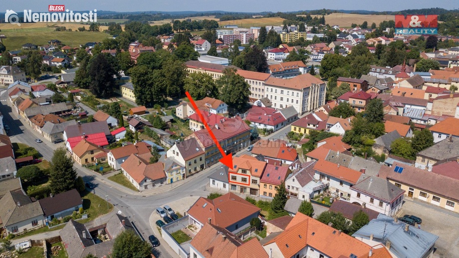 Pronájem bytu 1+kk 28 m², Počátky