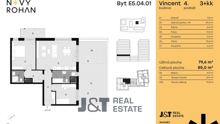 Prodej bytu 4+kk 80 m², Praha - Karlín