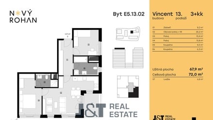 Prodej bytu 3+kk 68 m², Praha - Karlín