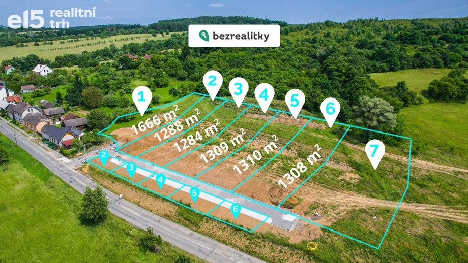 Prodej pozemky pro bydlení, 1 310 m² - Ludkovice